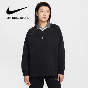 Áo thun Nữ Nike Sportswear Phoenix Fleece Women's Oversized Graphic Polo Top - BLACK