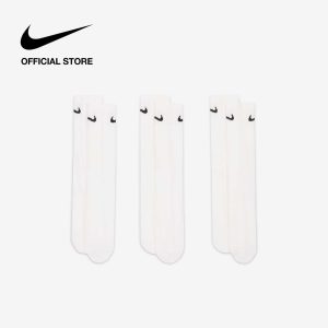 Tất Cổ Cao Nike Men's Everyday Lightweight Training Crew Socks (3 Pairs) - White