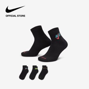 Tất Nike Men's Everyday Plus Cushioned Training Ankle Socks (3 Pairs) - Multi-Color