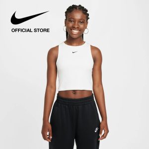 Áo tank top trẻ em Girls' Ribbed Nike Sportswear - WHITE