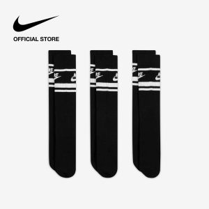 Tất Cổ Cao Nike Dri-FIT Sportswear Everyday Essential Crew Socks (3 Pairs) - Black
