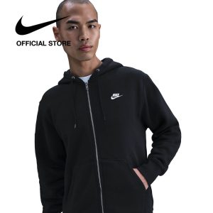 Áo hoodie nam Nike Club Men's Full-Zip Fleece Hoodie - BLACK