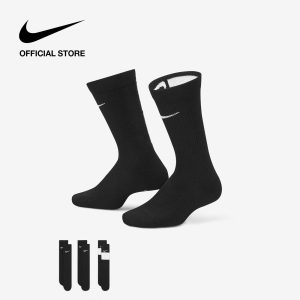 Tất Cổ Cao Nike Kids' Elite Basketball Crew Socks (3 Pairs) - Black